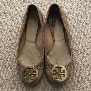 Tory Burch tan flats - used